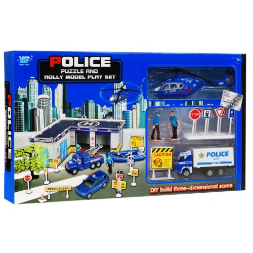 Sada POLÍCIA Budova Autíčka