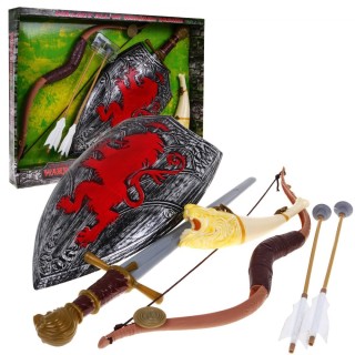 Sada Stredovekého Bojovníka, Luk, Štít, Meč, Roh