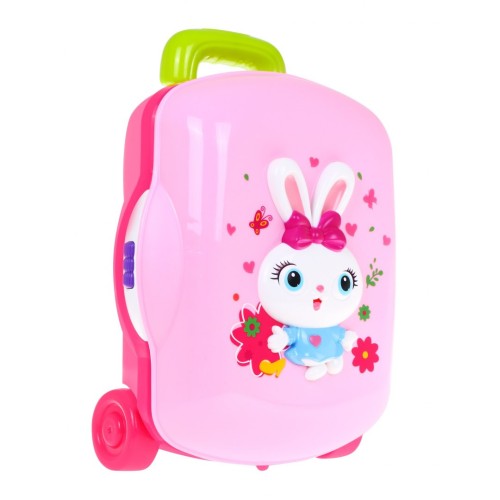 Interaktívna Toaletka 2v1 ružová Kufrík pre dievčatká 2+ Melódie Svetlá + Príslušenstvo