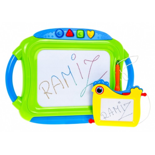 Sada 2 tabuliek na kreslenie pre deti 3+ Zmazateľné kresby + Kresliče + 4 Pečiatky