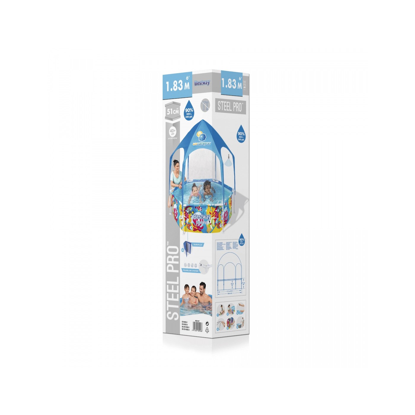 Bazén rámový 183x51 Splash-In-Shade BESTWAY