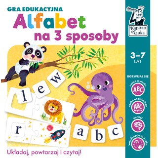Edukačná hra "Abeceda na 3 spôsoby" učenie Písmen a Slov pre deti 3-7 rokov
