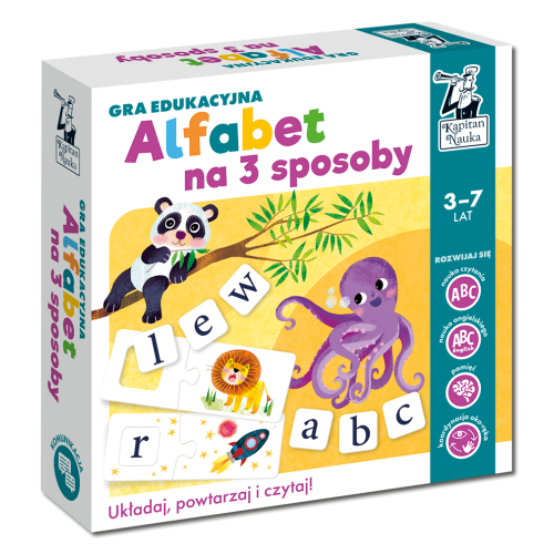 Edukačná hra "Abeceda na 3 spôsoby" učenie Písmen a Slov pre deti 3-7 rokov