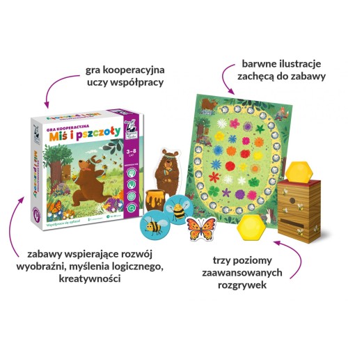 Stolová Edukačná hra "Myš a Včely" pre deti 3-8 rokov Kapitán Učenie