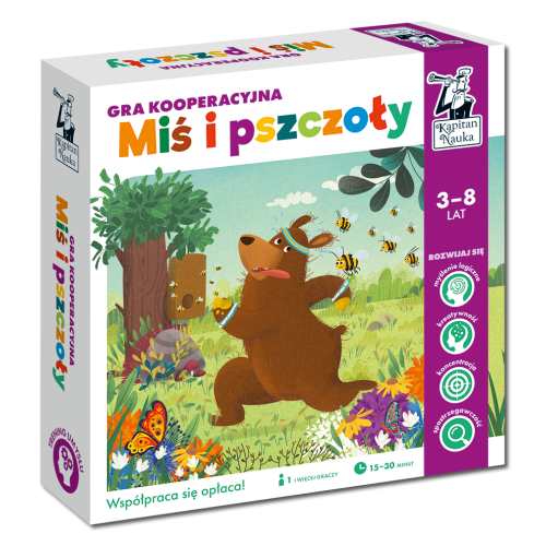 Stolová Edukačná hra "Myš a Včely" pre deti 3-8 rokov Kapitán Učenie