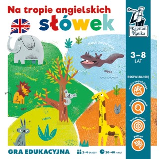 Edukačná hra Na stopách anglických slovíčok pre deti 3-8 rokov + Učenie anglického jazyka + Stolová hra pre 2-4 osoby