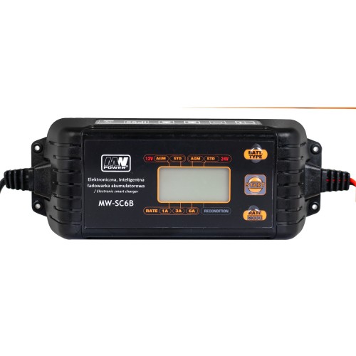 Nabíjačka akumulátora s LCD displejom 12V a 24V + 2 Špeciálne režimy