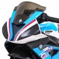 Motorka BMW HP4 na batériu pre deti Modrý + 3 kolesá + LED + MP3 USB + Ekokoža