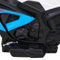 Motorka BMW HP4 na batériu pre deti Modrý + 3 kolesá + LED + MP3 USB + Ekokoža