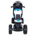Motorka BMW HP4 na batériu pre deti Modrý + 3 kolesá + LED + MP3 USB + Ekokoža