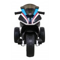 Motorka BMW HP4 na batériu pre deti Biely + 3 kolesá + LED + MP3 USB + Ekokoža