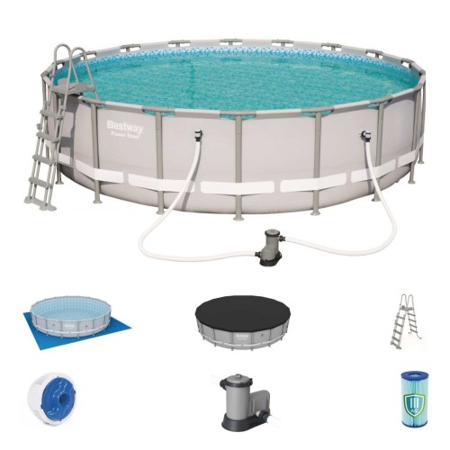 Bazén rámový 18FT 549x132 cm POWERSteel 6w1 BESTWAY