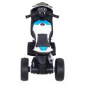Motorka BMW HP4 na batériu pre deti Biely + 3 kolesá + LED + MP3 USB + Ekokoža