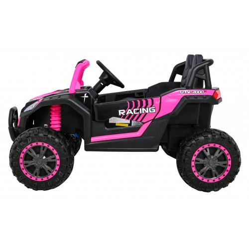 Buggy UTV 2000M Racing Auto na batériu Ružové + MP3 Zvuky Svietidlá + Ovládač + Pomalý štart