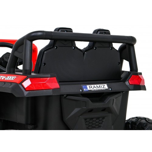 Buggy UTV 2000M Racing Auto na batériu Červené + MP3 Zvuky Svietidlá + Ovládač + Pomalý štart