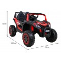 Buggy UTV 2000M Racing Auto na batériu Červené + MP3 Zvuky Svietidlá + Ovládač + Pomalý štart