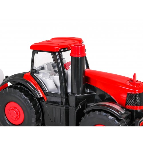 Interaktívny traktor na bubliny pre deti 3+ Jazdiace vozidlo s prívesom