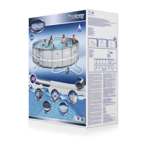 Bazén rámový 18FT 549x132 cm POWERSteel 6w1 BESTWAY