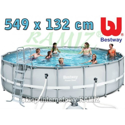 Bazén rámový 18FT 549x132cm PowerSteel Pieskový filter BE