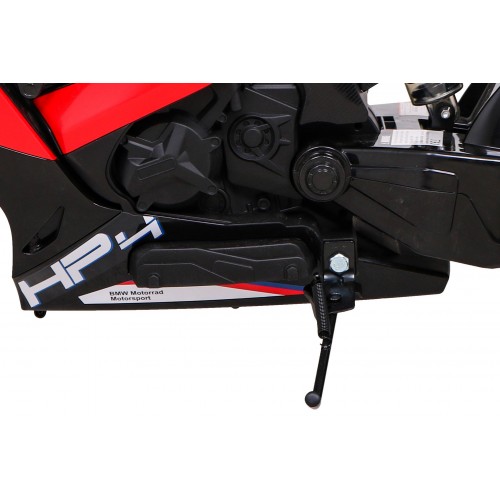 Motorka BMW HP4 na batériu pre deti Červený + Pomocné kolieska + Pomalý štart + EVA + MP3 LED