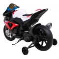 Motorka BMW HP4 na batériu pre deti Červený + Pomocné kolieska + Pomalý štart + EVA + MP3 LED