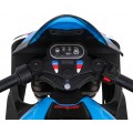 Motorka BMW HP4 na batériu pre deti Biely + Pomocné kolieska + Pomalý štart + EVA + MP3 LED