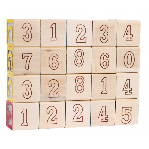 Drevený nákladiak s prívesom a kockami pre deti 2+ Vzdelávacia hračka + Kocky s písmenami číslami