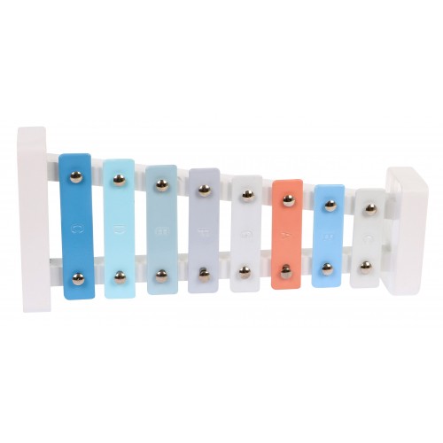 Drevená sada Hudobných nástrojov pre deti 3+ Tamburína Flauta Perkusie Marakasy + Pastelové farby