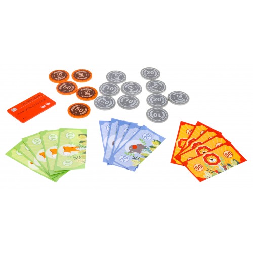 Drevená obchodná pokladňa pre deti 2+ Vysúvacia zásuvka + Počítadlo + Terminál + Čítačka + Príslušenstvo