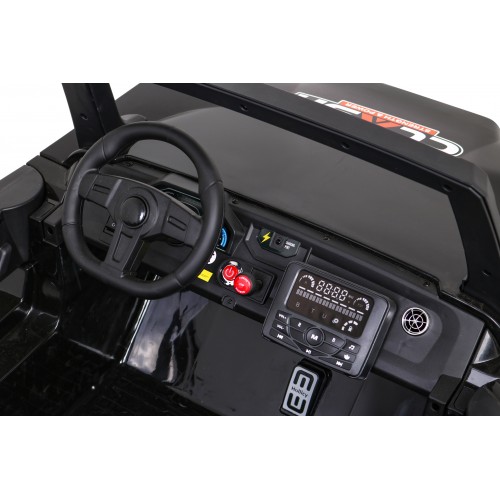 Buggy Clash na batériu pre 2 deti Čierny + Ovládač + Pohon 4x4 + Nastaviteľné sedadlo + Rádio MP3 + LED