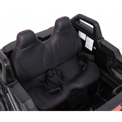 Buggy Clash na batériu pre 2 deti Čierny + Ovládač + Pohon 4x4 + Nastaviteľné sedadlo + Rádio MP3 + LED