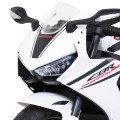 Honda CBR 1000RR Motorka na batériu pre deti Biely + Zvuky MP3 + Pomocné kolieska