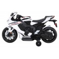 Honda CBR 1000RR Motorka na batériu pre deti Biely + Zvuky MP3 + Pomocné kolieska