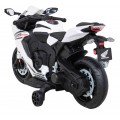 Honda CBR 1000RR Motorka na batériu pre deti Biely + Zvuky MP3 + Pomocné kolieska