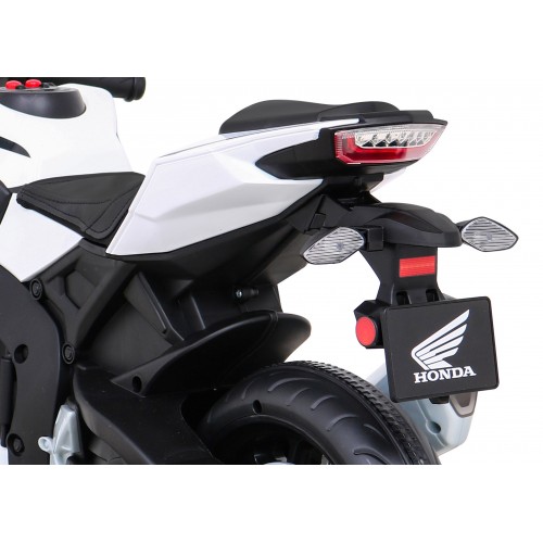 Honda CBR 1000RR Motorka na batériu pre deti Biely + Zvuky MP3 + Pomocné kolieska