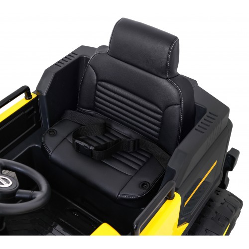 Bager Volvo na batériu Žltý + Pohyblivá lopata + 2 bazény + 150 guličiek + Ovládač + Rádio MP3 + LED