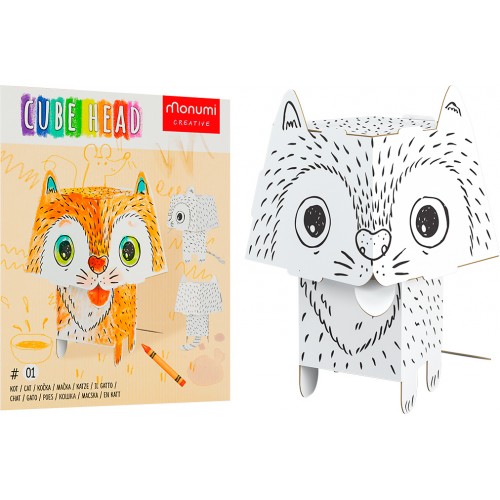 "Mačka" farebná kniha-skladačka 3D pre deti