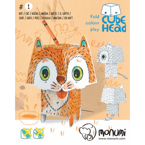 "Mačka" farebná kniha-skladačka 3D pre deti