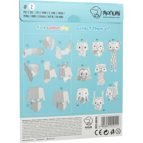 "Pes" farebná kniha-skladačka 3D pre deti