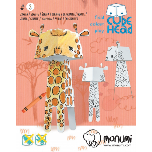 "Žirafa" farebná kniha-skladačka 3D pre deti