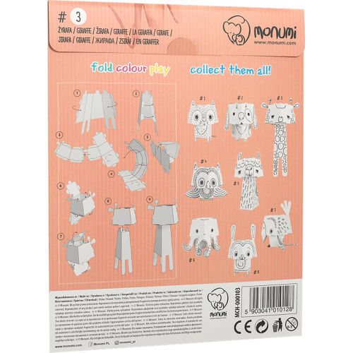 "Žirafa" farebná kniha-skladačka 3D pre deti