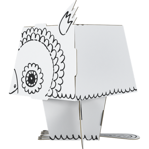 "Sova" farebná kniha-skladačka 3D pre deti