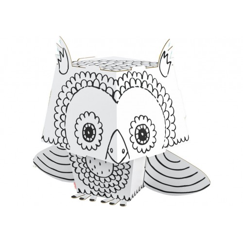 "Sova" farebná kniha-skladačka 3D pre deti