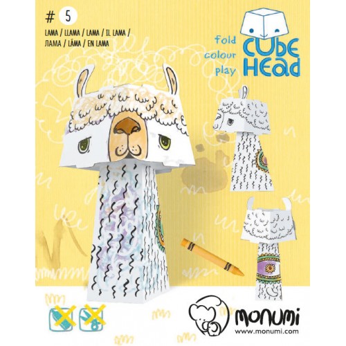 "Lama" farebná kniha-skladačka 3D pre deti