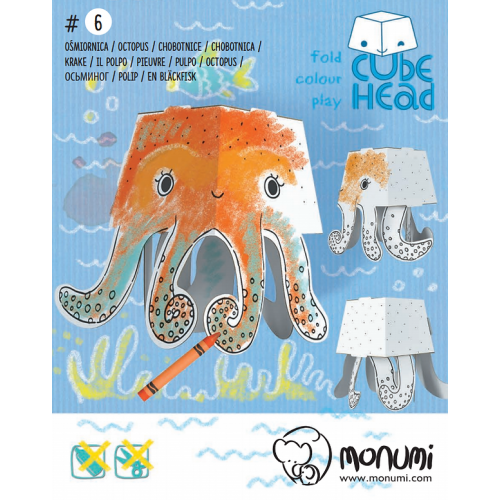 "Chobotnica" farebná kniha-skladačka 3D pre deti