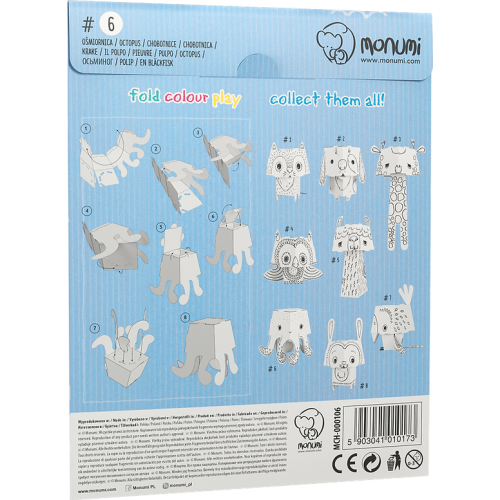 "Chobotnica" farebná kniha-skladačka 3D pre deti