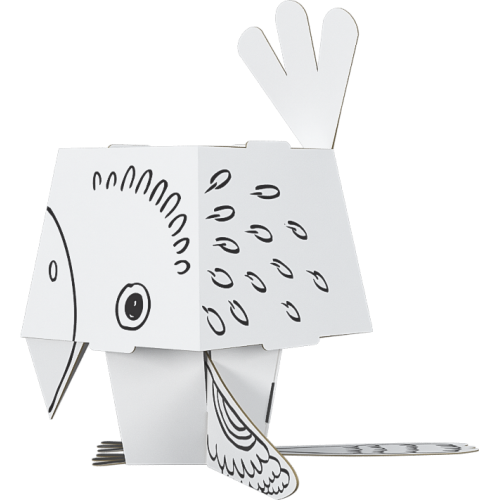 "Papagáj" farebná kniha-skladačka 3D pre deti