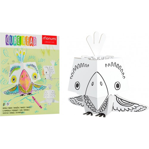 "Papagáj" farebná kniha-skladačka 3D pre deti