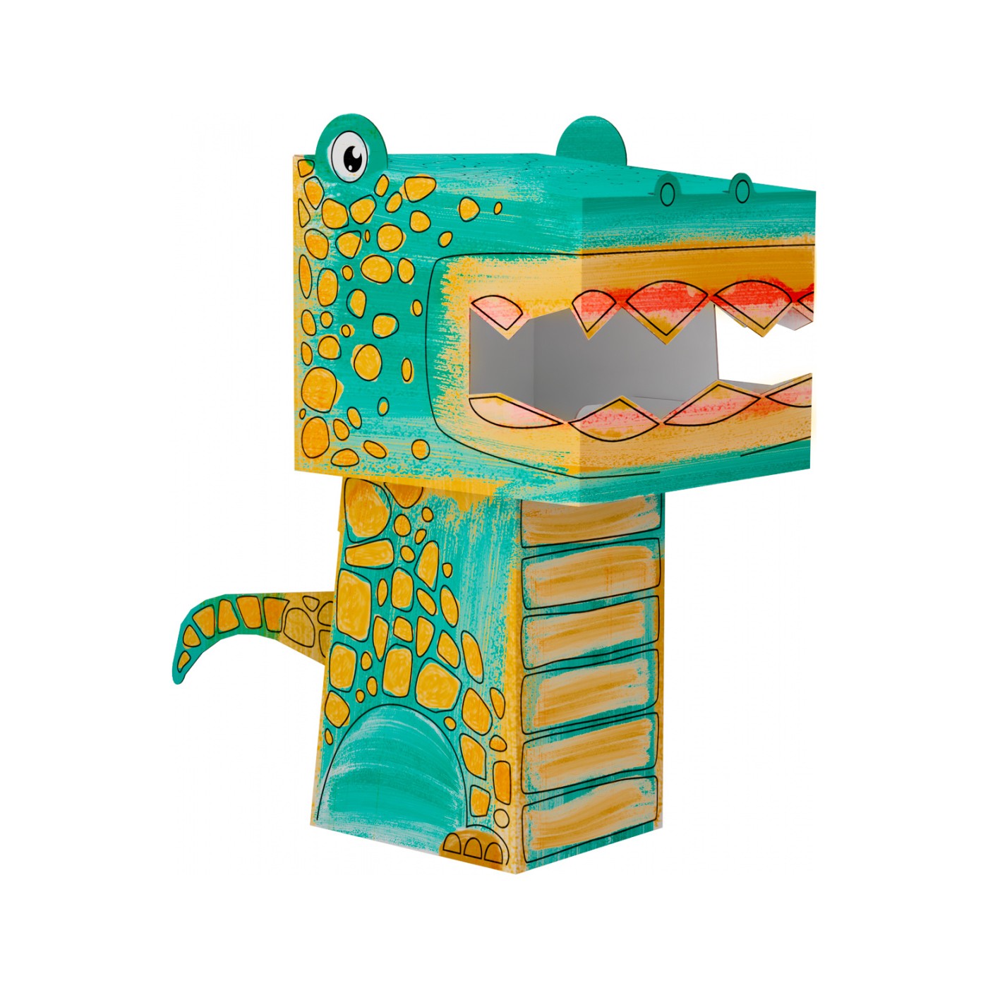 "Tyranosaurus" farebná kniha-skladačka 3D dinosaurus