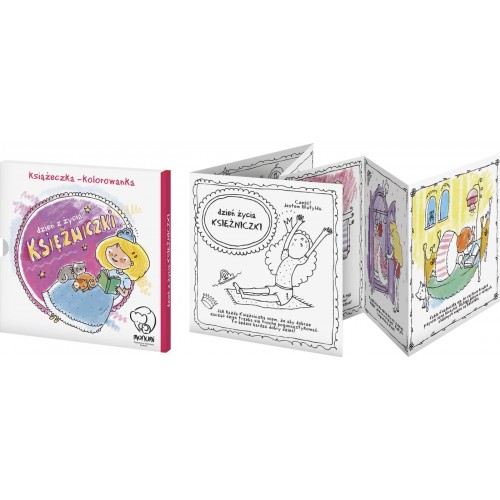 Farebná kniha-harmonika "Deň z života princeznej" knižka pre deti